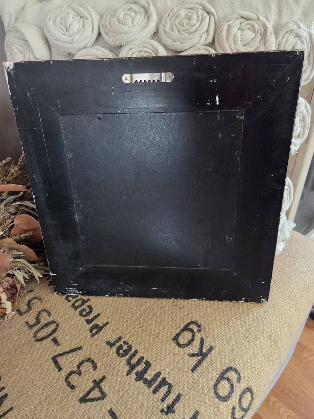 Pink Distressed Square Wall Mirror - Unbranded
